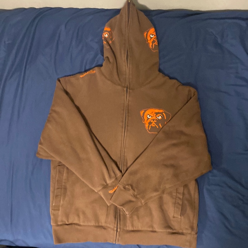 Cleveland Browns Miychell & Ness Full zip up hoodie